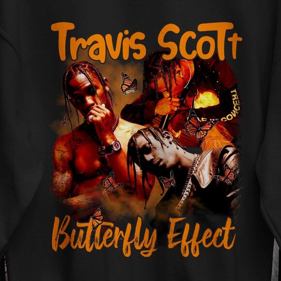 Travis Scott Butterfly Effect Bootleg Rap Tour Concert Streetwear Music 166 - Picture 2 of 5